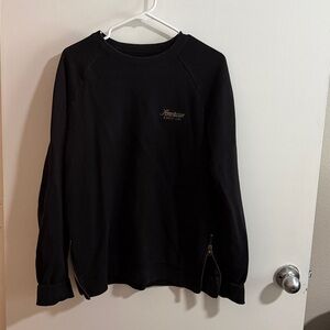 American Eagle Outfitters Black Sweatshirt with Zipper Detail